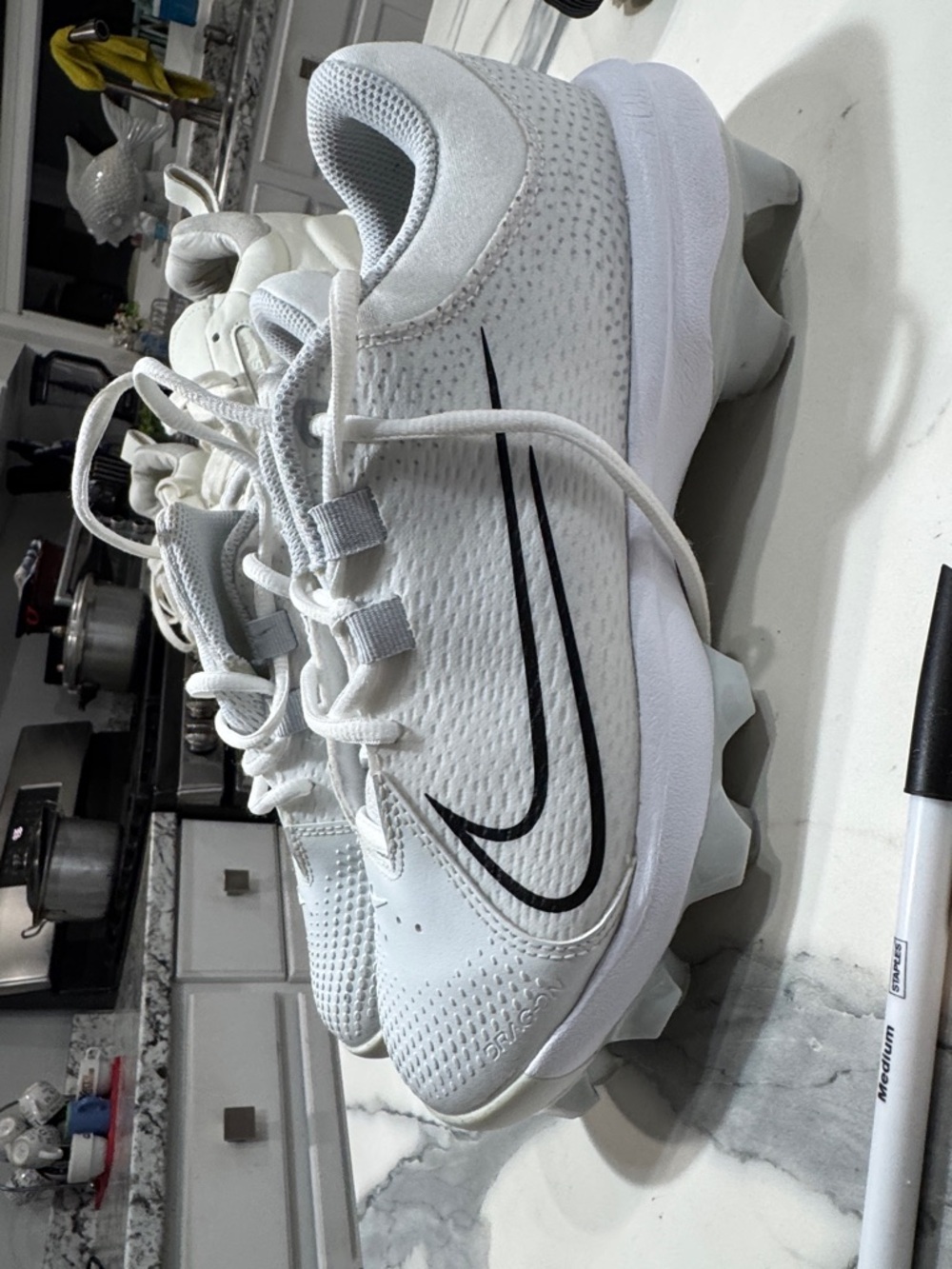 Nike Hyperdiamond 4 Keystone Softball Cleats Womens 8‎ White Good Low Top Cleats